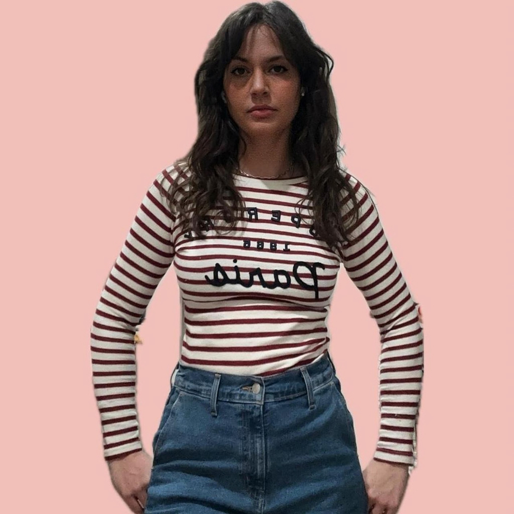 🧡 2 for 10$ Superdry Paris Striped Shirt (Size S)